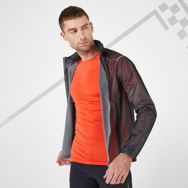 KIPRUN RAIN JACKET M BLACK, 2XL