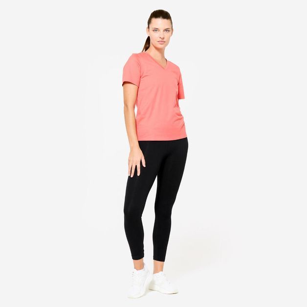 T-shirt 500 v neck whi, uk24-26 / eu 3xl Coral 3G