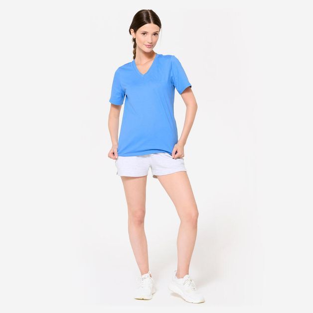 T-shirt 500 v neck whi, uk24-26 / eu 3xl Azul 3G