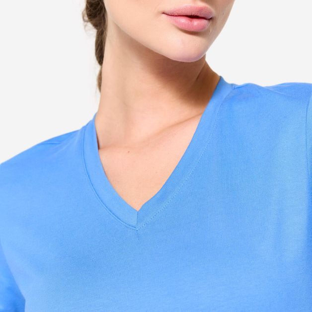 T-shirt 500 v neck whi, uk24-26 / eu 3xl Azul 3G
