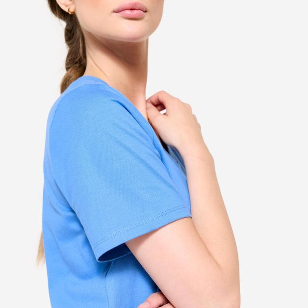 T-shirt 500 v neck whi, uk24-26 / eu 3xl Azul 3G