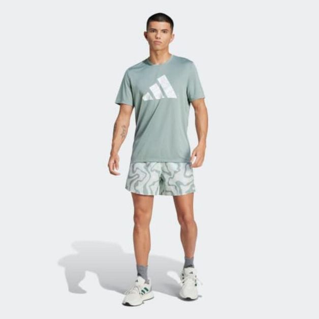 Camiseta Masculina de Corrida Run It Adiddas, verde, G