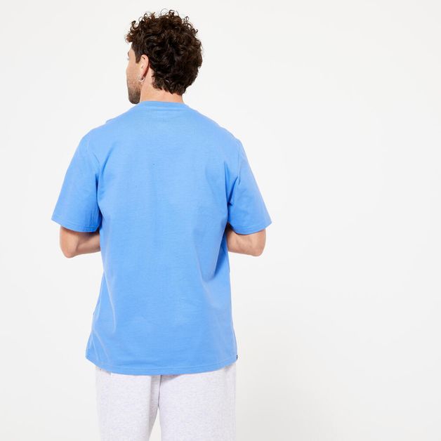 Camiseta masculina de Ginástica e Pilates 500 Essentials, azul, 3G