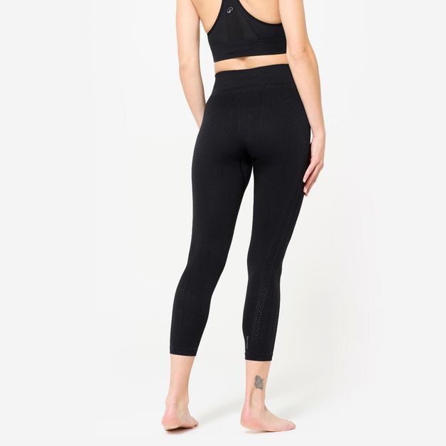 LEGGINGS 7/8 FEMININA DE YOGA SEM COSTURAS  PREMIUM, preto, G