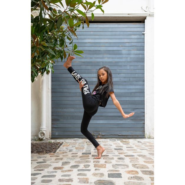 Mdg t-shirt crop, 14-15years/5'2"-5'4" Preta 7-8 ANOS
