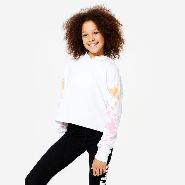 Mdg crop sweat, 14-15years/5'2"-5'4" Branca 8-9 ANOS