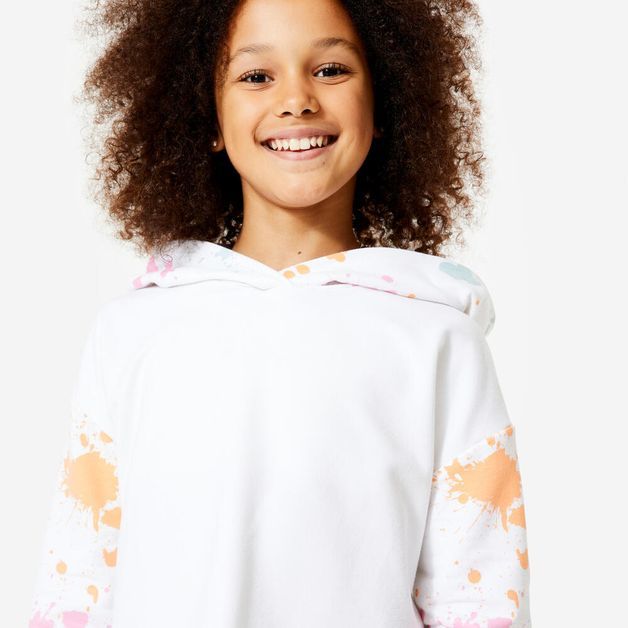 Mdg crop sweat, 14-15years/5'2"-5'4" Branca 8-9 ANOS