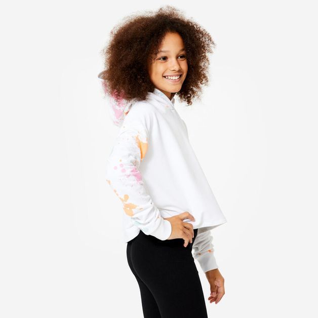 Mdg crop sweat, 14-15years/5'2"-5'4" Branca 8-9 ANOS