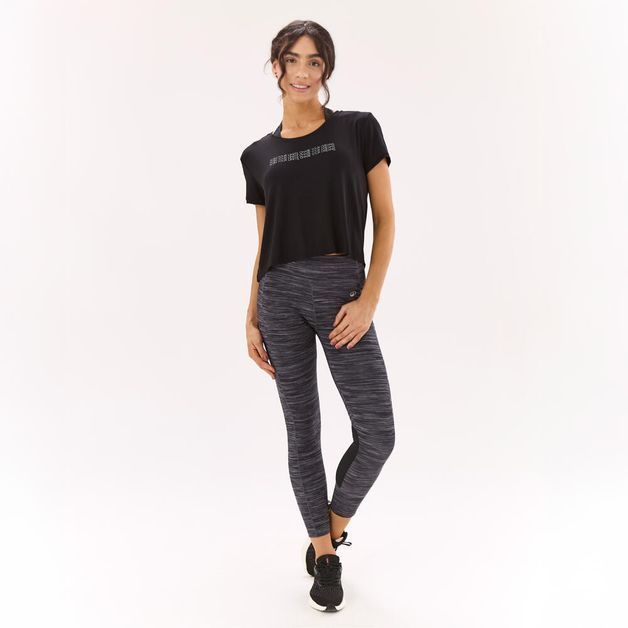 Legging Feminina de Treino com bolso 120 Domyos, cinza, 3G