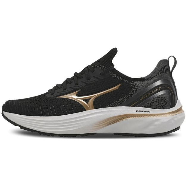 Tênis Feminino de Corrida Glow 2 Mizuno, preta, 34 BR