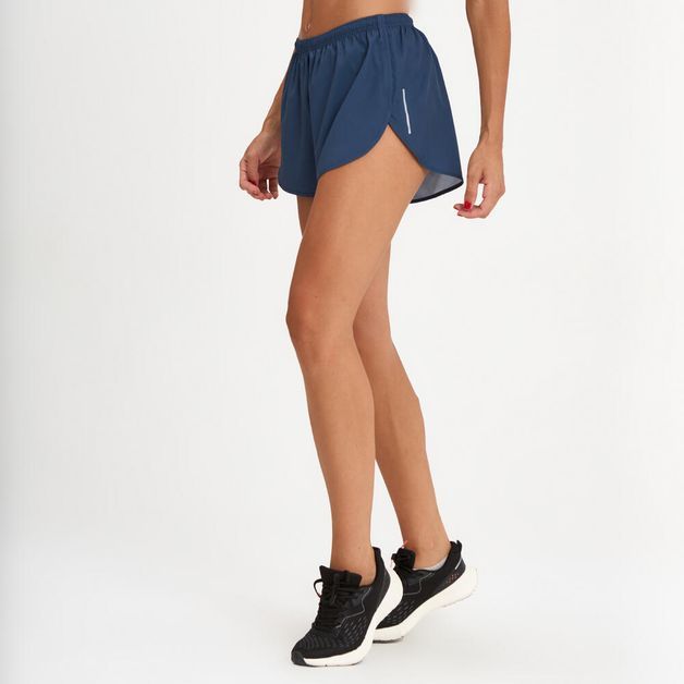 Shorts Feminino de Corrida Run Kalenji, azul, 3G