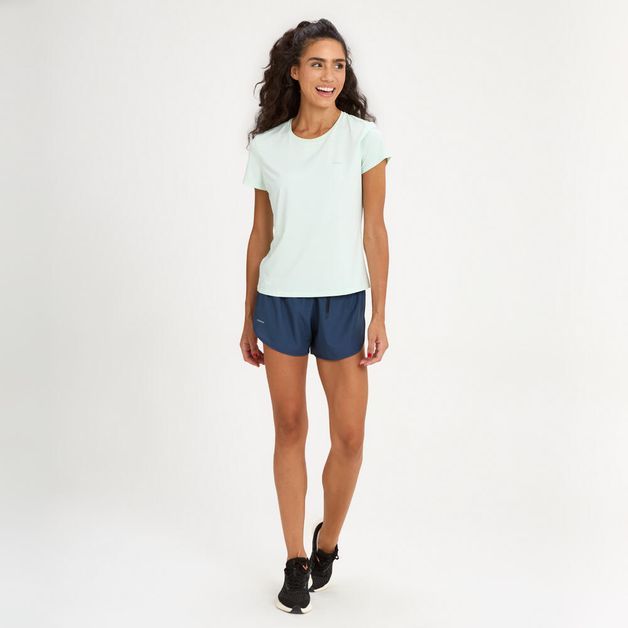 Shorts Feminino de Corrida Run Kalenji, azul, 3G