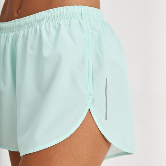 Shorts Feminino de Corrida Run Kalenji, menta, 3G