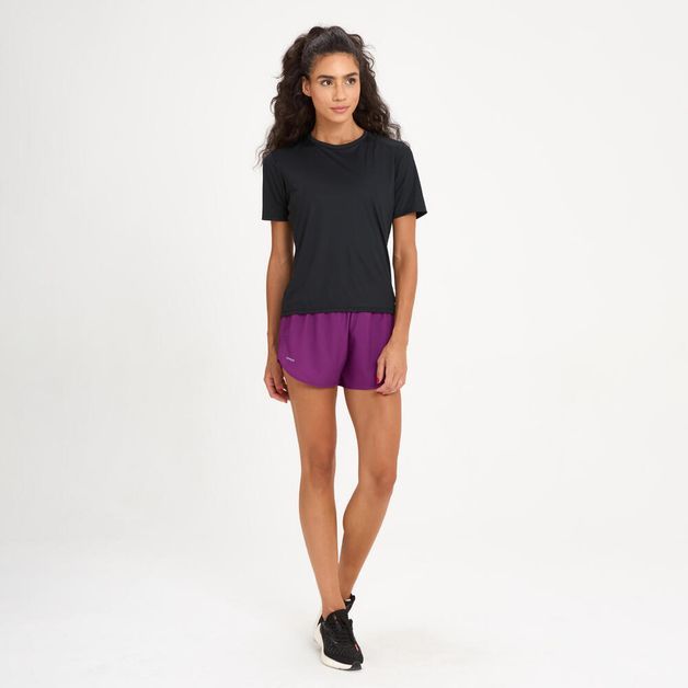 Shorts Feminino de Corrida Run Kalenji, roxa, 3G