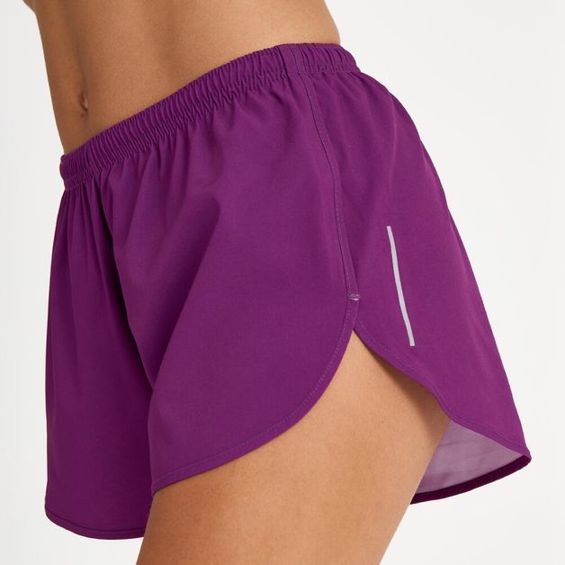 Shorts Feminino de Corrida Run Kalenji, roxa, 3G