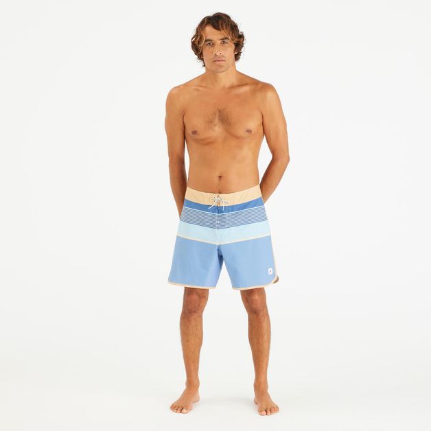 Bermuda Masculina de Surf 500 Scallop 18 Olaian, azul, 38