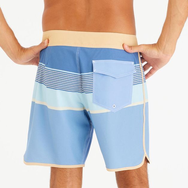Bermuda Masculina de Surf 500 Scallop 18 Olaian, azul, 38