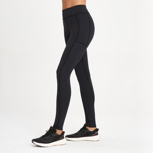 Legging Feminina de Corrida Compacta 500 Kiprun, preta, 3G