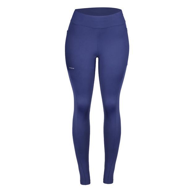 Legging Feminina de Corrida Compacta 500 Kiprun, azul, 3G