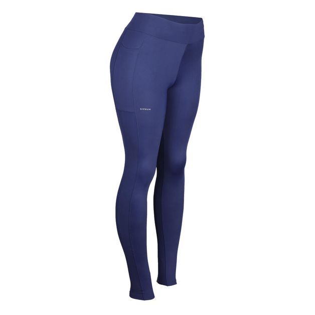 Legging Feminina de Corrida Compacta 500 Kiprun, azul, 3G