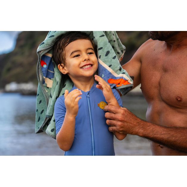 Shorty uv bb ss blue, 3-4years/3'2"-3'3" Azul 12 MESES