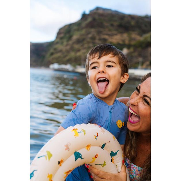 Shorty uv bb ss blue, 3-4years/3'2"-3'3" Azul 12 MESES