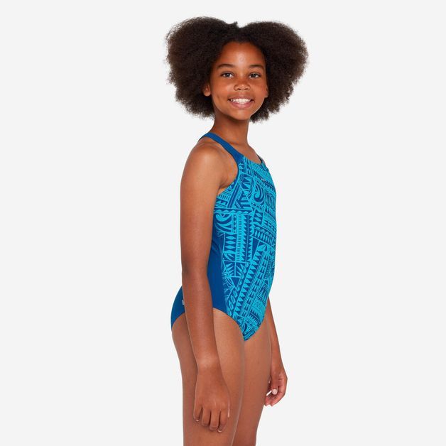 Maiô Infantil de Natação Kamyleon Nabaiji, azul, 7-8 ANOS
