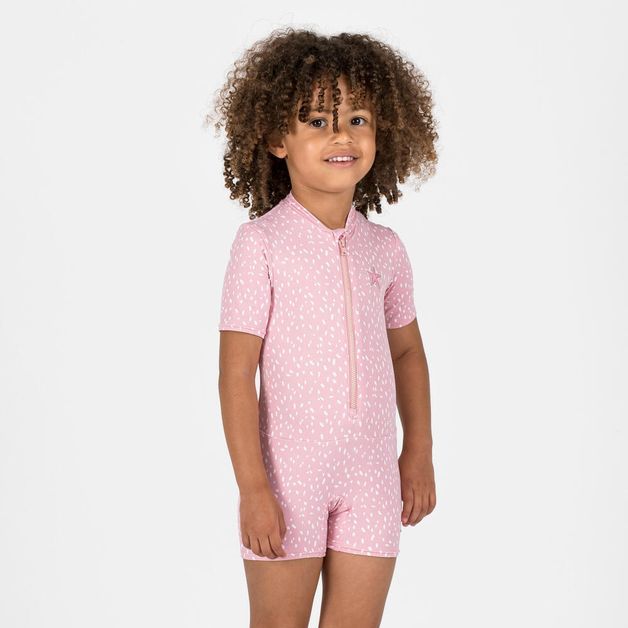 Maiô Infantil de Natação Nabaiji Null, rosa-doce-rosa, 24 MESES