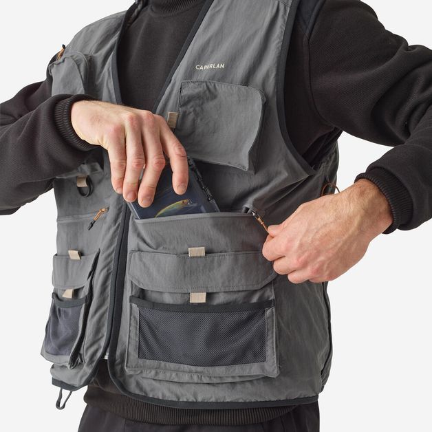 Fishing vest 500 grey, 2xl (chest 47") Cinza GG