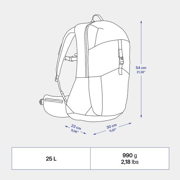 Backpack mh500 25l midnight blu, no size Azul 25L