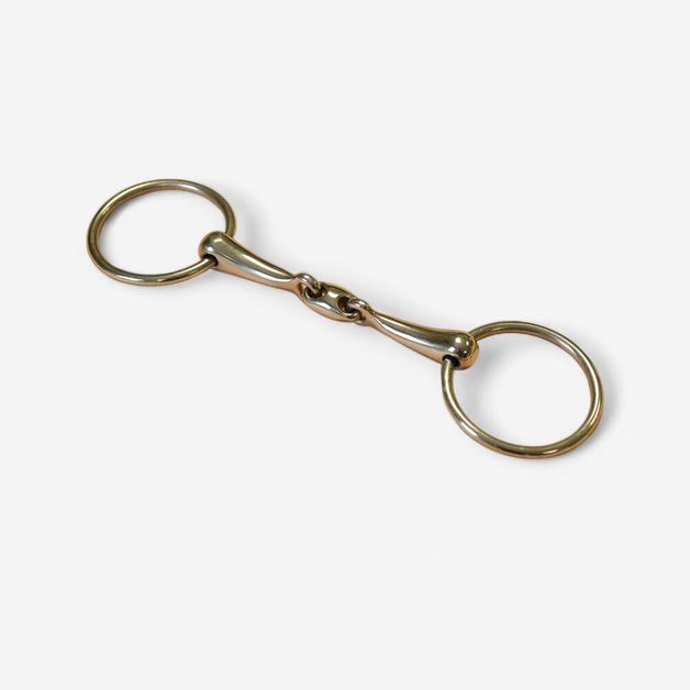 French link ring snaffle bit, 125mm Ouro UNICO