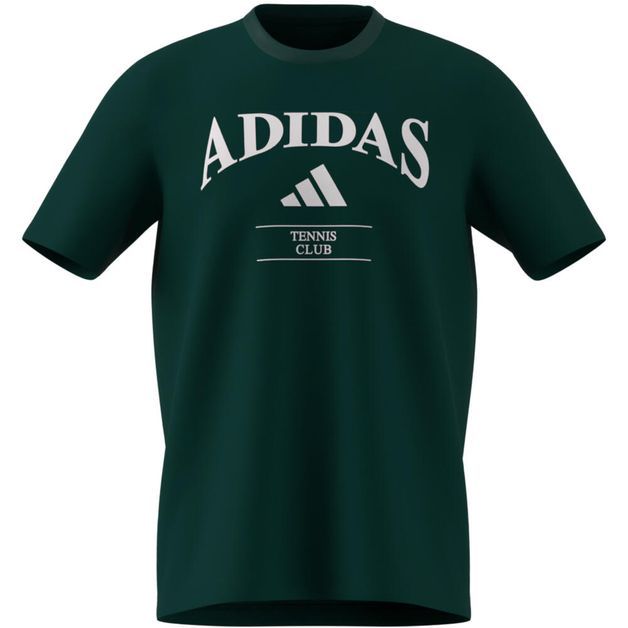 Camiseta Masculina de Tennis Adidas, verde-escuro, G