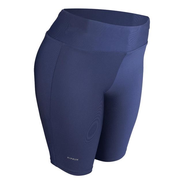 Short feminino de corrida Mid Tight, azul, 3G