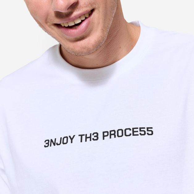 Camiseta Masculina de Pilates Essentials Domyos Branca, branca, 3G