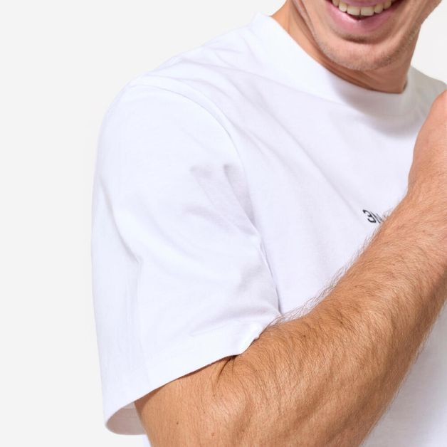 Camiseta Masculina de Pilates Essentials Domyos Branca, branca, 3G