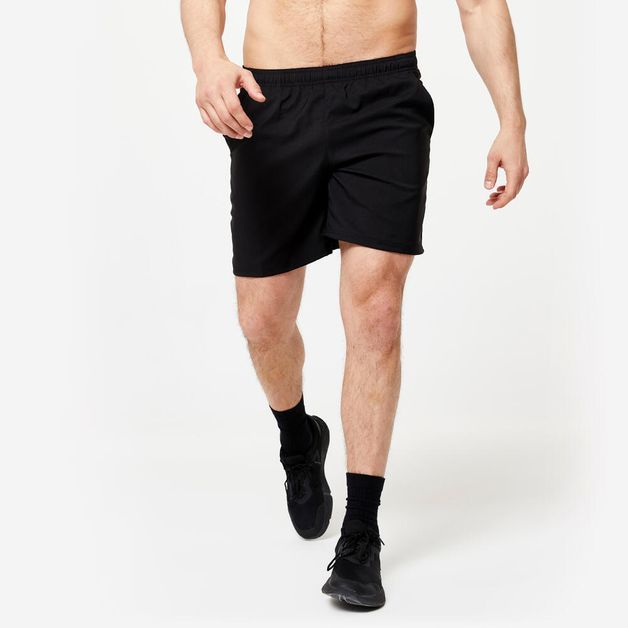 SHORT BASICO, CARDIO TRAINING, FST 100, TAM. P, COR PRETA, DOMYOS