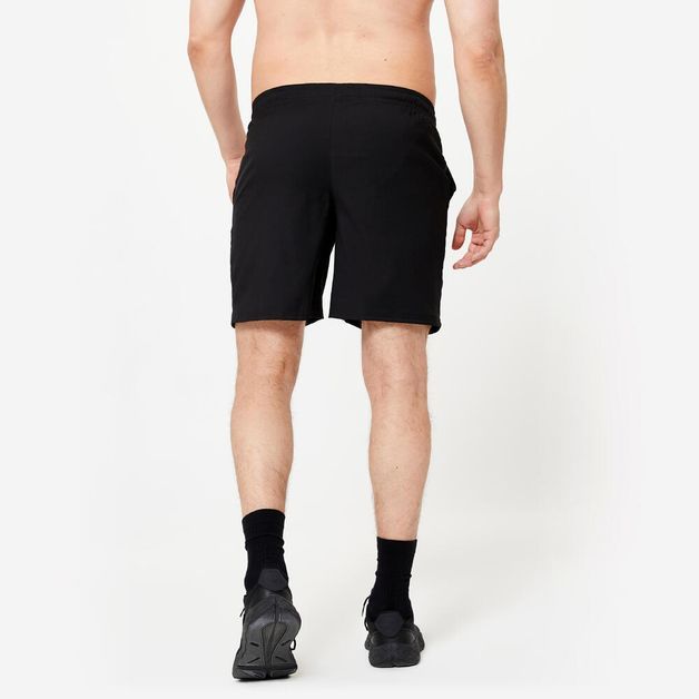 SHORT BASICO, CARDIO TRAINING, FST 100, TAM. P, COR PRETA, DOMYOS