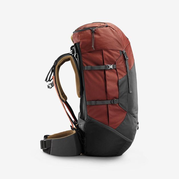 Mochila Masculina Trilha Trekking MT 100 Easyfit 70 Litros Vermelho, UNICO
