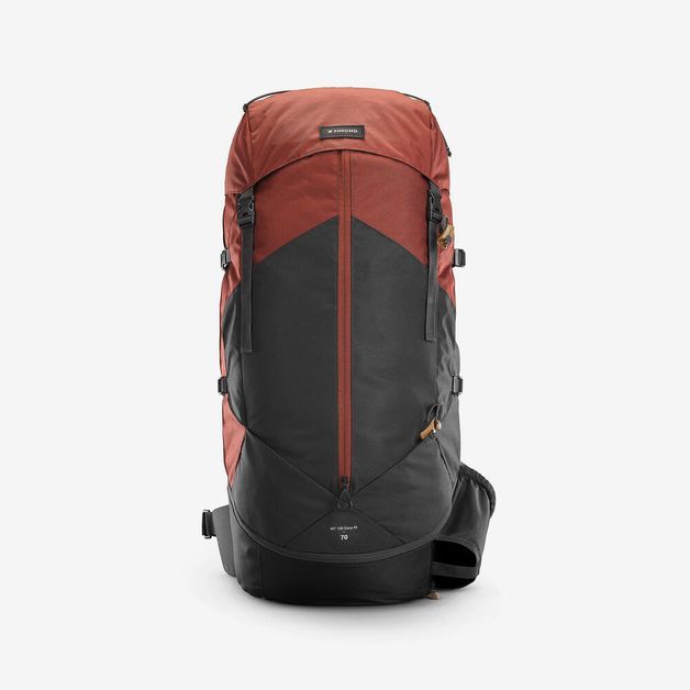 Mochila Masculina Trilha Trekking MT 100 Easyfit 70 Litros Vermelho, UNICO
