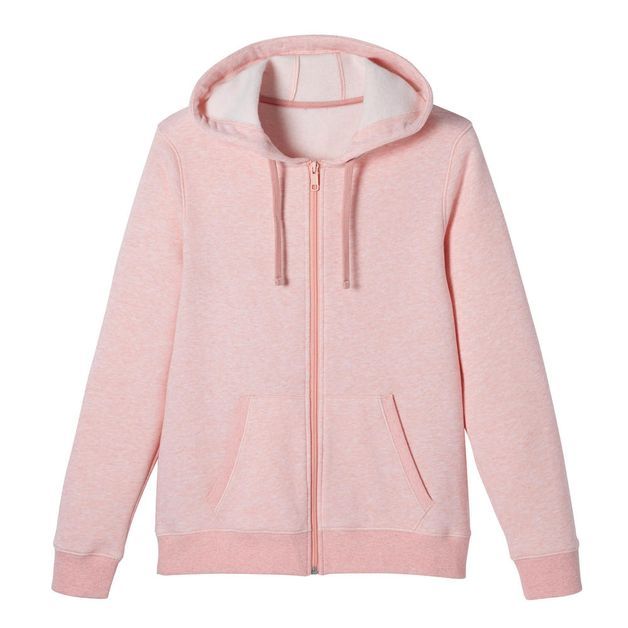 Casaco-com-Capuz-de-Cardio-500-Mulher-Rosa