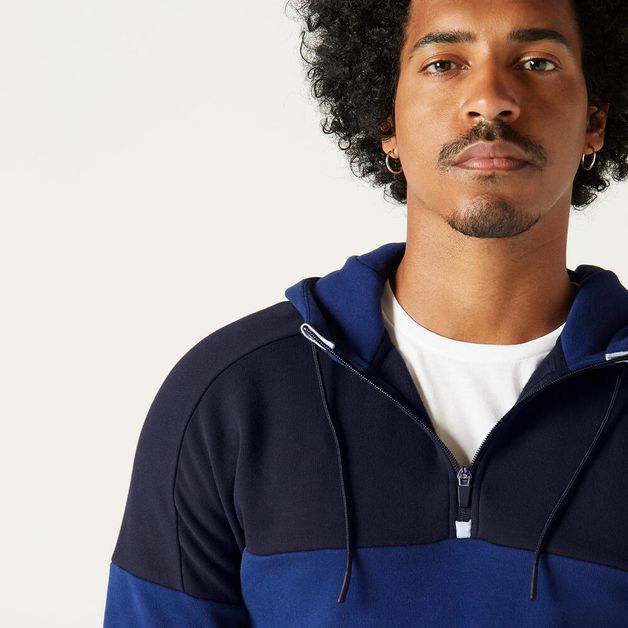 Hoody-sweat-500-half-zip-blue-gg