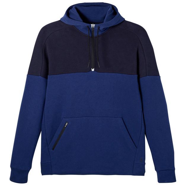 Hoody-sweat-500-half-zip-blue-gg
