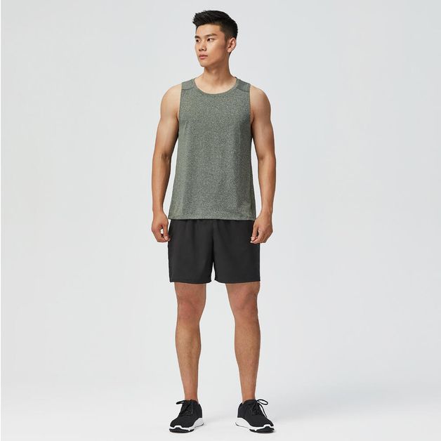 T-shirt-sem-Mangas-de-cardio-training-Homem-100-Branco