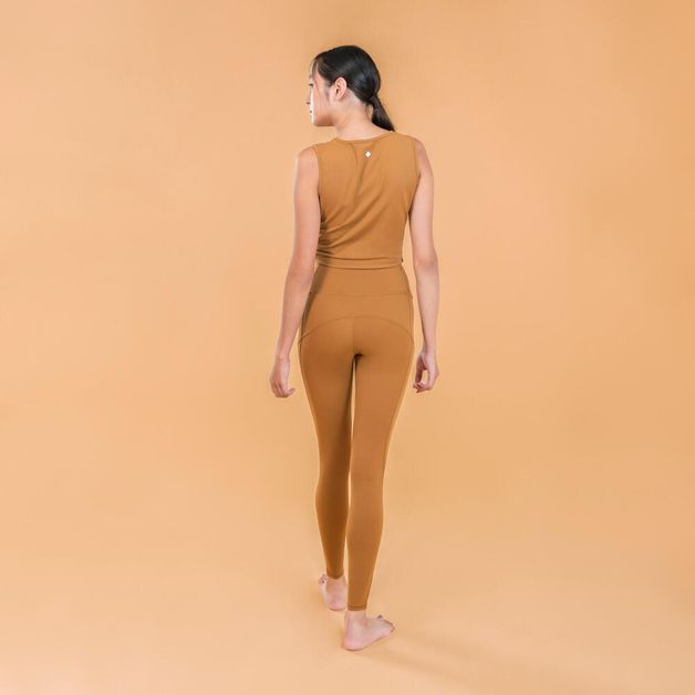 Crop-top-yoga-brown-uk12---14---eu-l-Preto-M