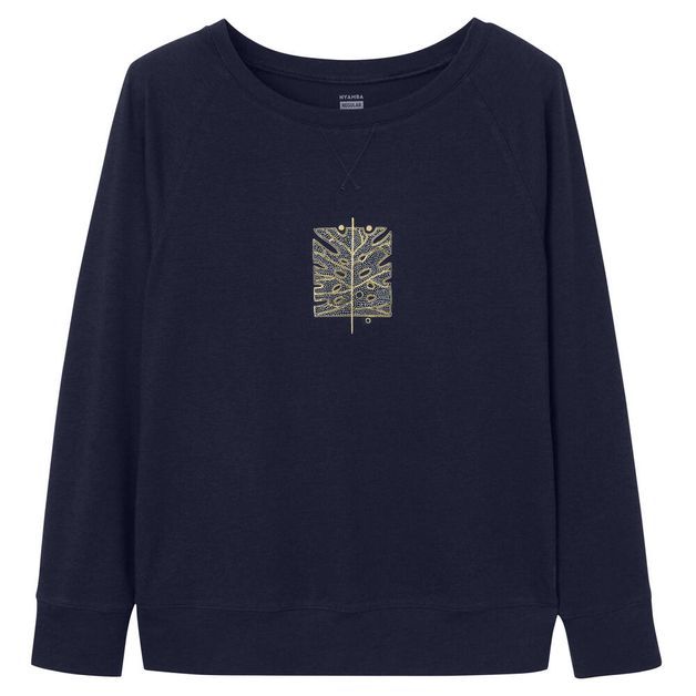 T-shirt-500-ls-gym-women-print-3xl-Azul-marinho-escuro-3G