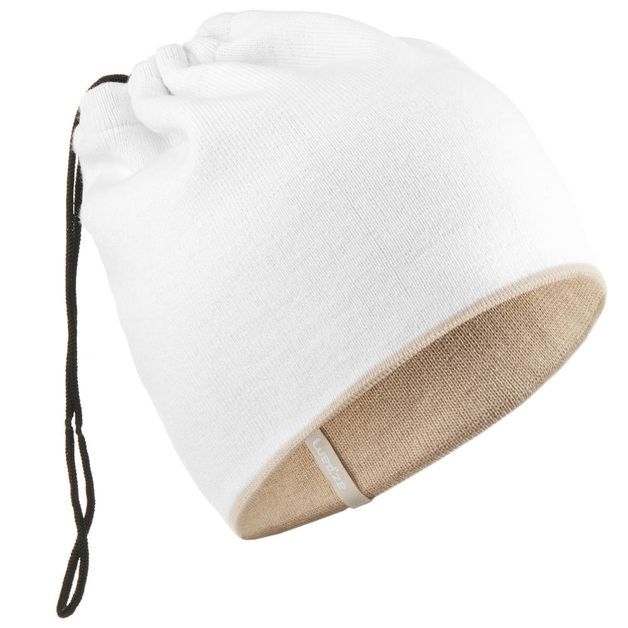 Cachecol-dupla-face-de-Ski-snowboard-branco-bege-UNICO