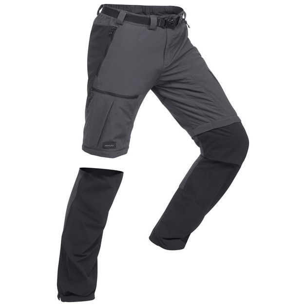 Calca-masculina-modular-de-trekking-Trek700-cinza-carbono-44