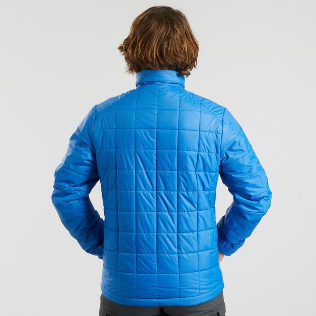 Jaqueta-Masculina-de-Trekking-na-montanha-TREK-100-azul-safira-G