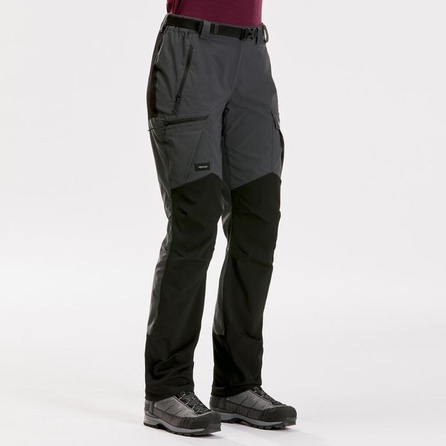 Calca-feminina-de-trekking-Trek-500-cinza-46