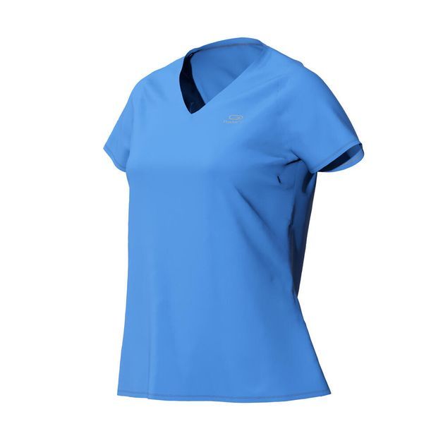 Camiseta-feminina-de-corrida-Run-Dry-azul-36